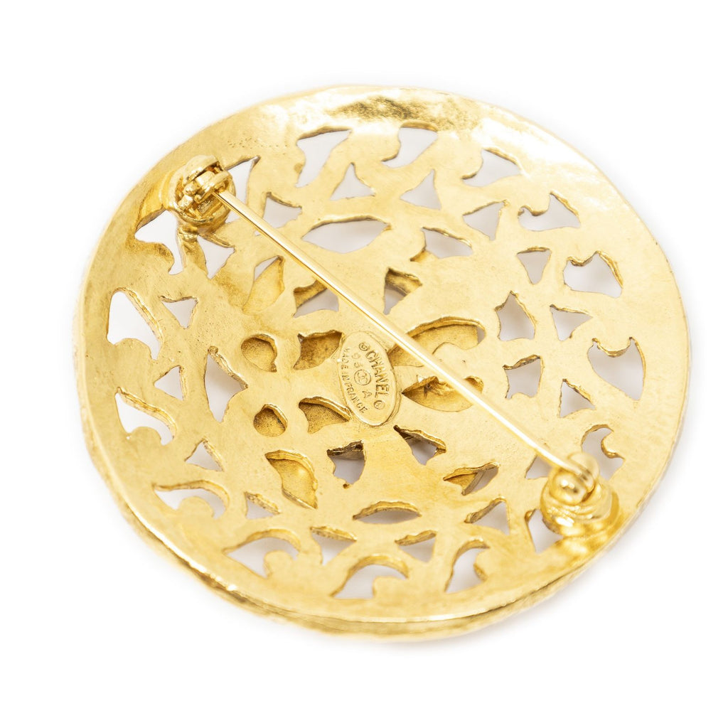 Chanel CC Logo Roundbro Brooch — view 2
