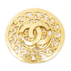 Chanel CC Logo Roundbro Brooch
