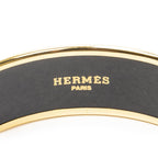 Hermes Enamel Bangle Blue Plating Bracelet — view 4