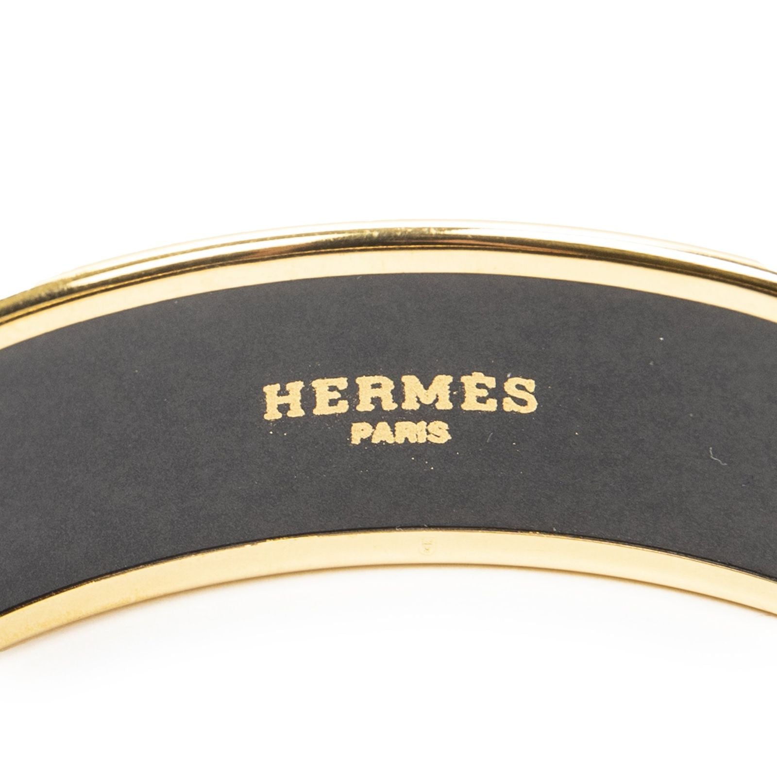 Hermes Enamel Bangle Blue Plating Bracelet — view 4