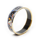Hermes Enamel Bangle Blue Plating Bracelet