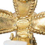 Chanel CC Logo Clip Type Earrings Gold Plated — view 3