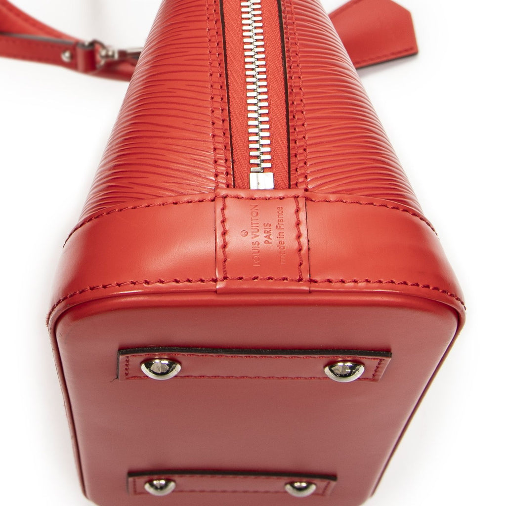 Louis Vuitton Alma Red Epi Handbag — view 7
