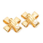 Chanel CC Logo Clip Type Earrings Gold Plated — view 2