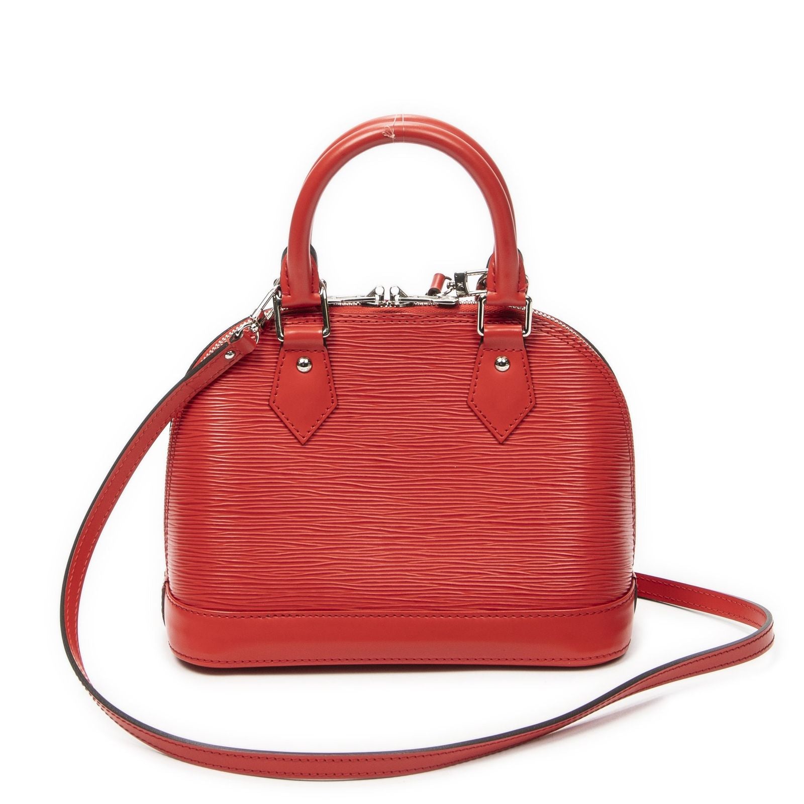 Louis Vuitton Alma Red Epi Handbag — view 5