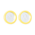Chanel CC Logo Round Earrings Yellow Plating