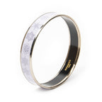 Hermes Enamel Bangle Lilacsilver Plating Bracelet