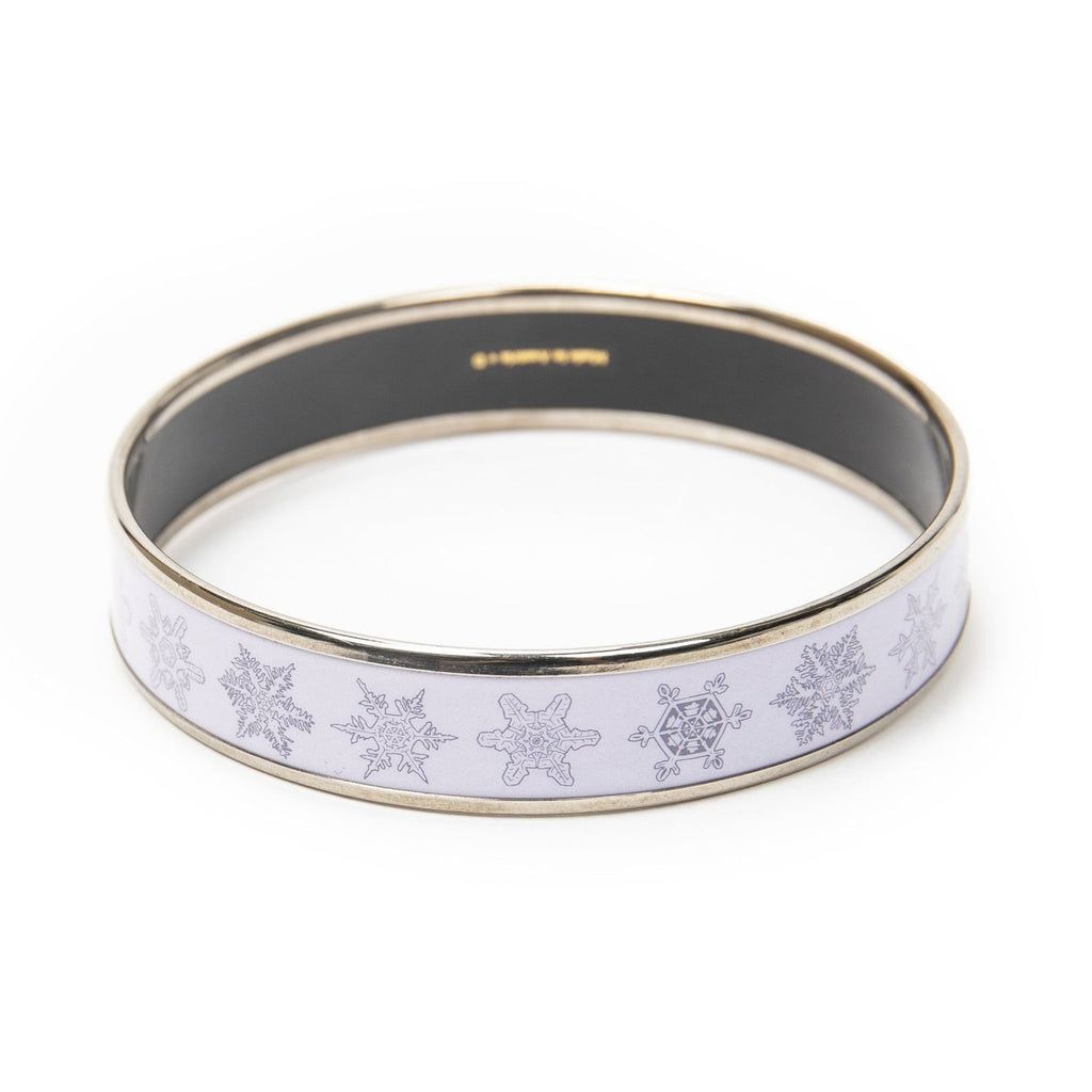 Hermes Enamel Bangle Lilacsilver Plating Bracelet — view 3