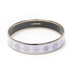 Hermes Enamel Bangle Lilacsilver Plating Bracelet — view 3