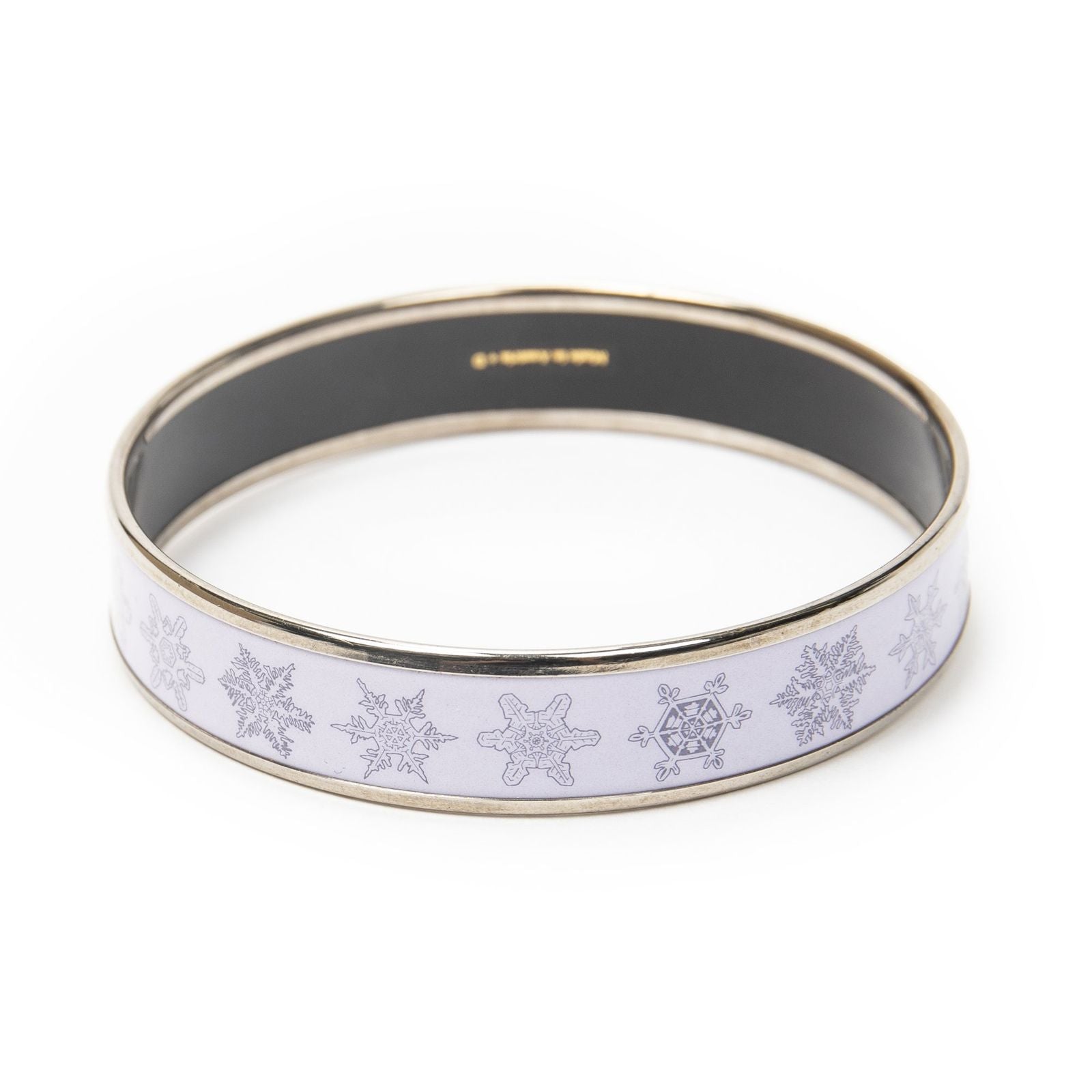 Hermes Enamel Bangle Lilacsilver Plating Bracelet — view 3
