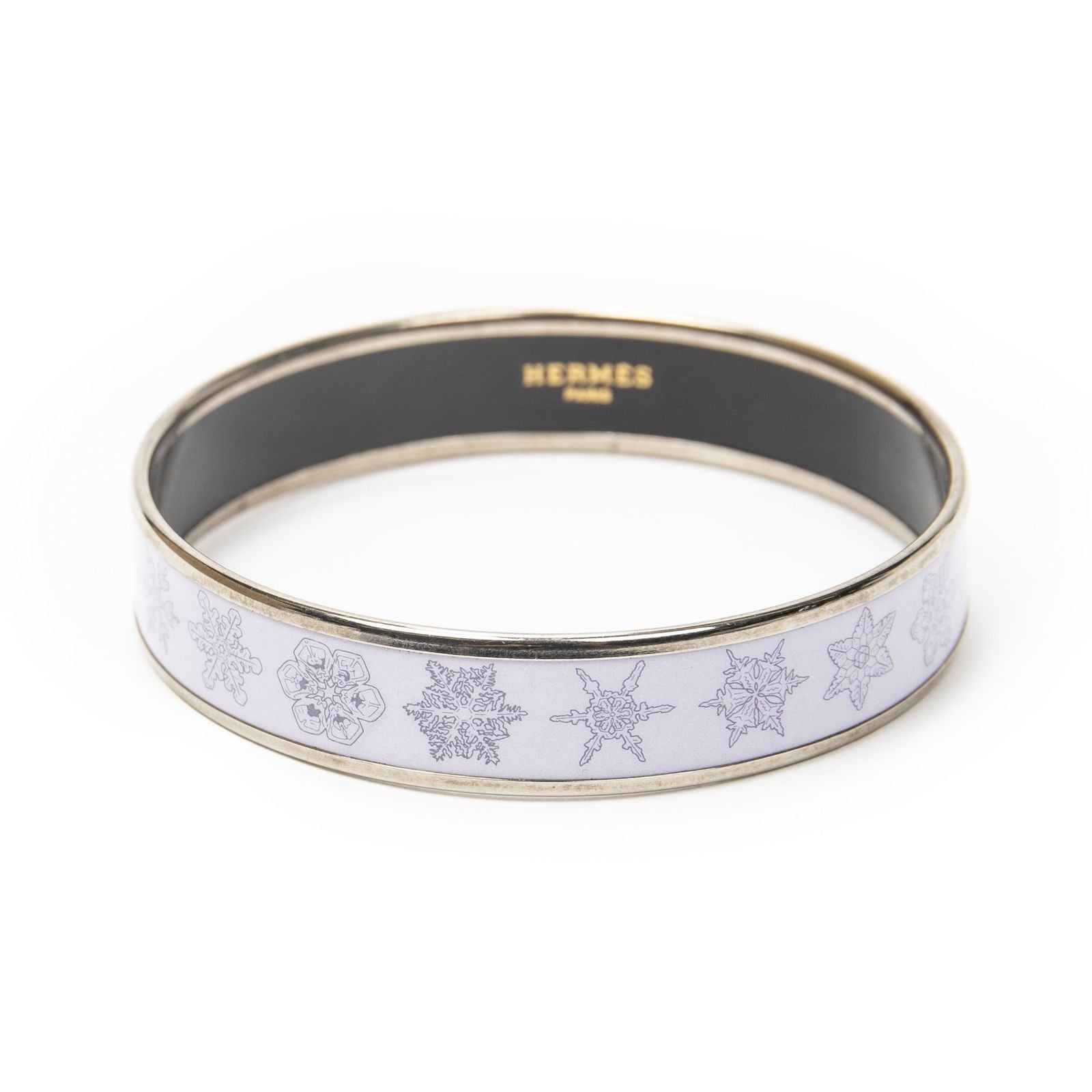 Hermes Enamel Bangle Lilacsilver Plating Bracelet — view 2
