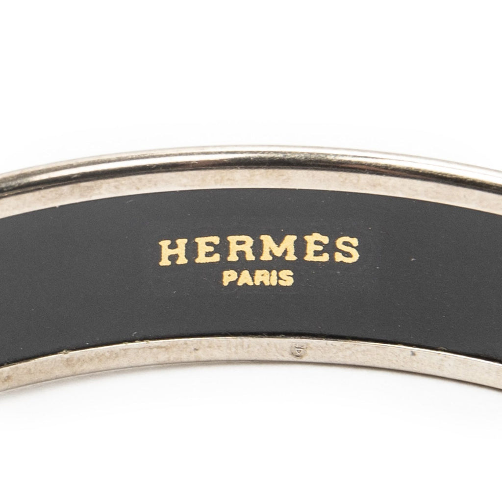 Hermes Enamel Bangle Lilacsilver Plating Bracelet — view 4