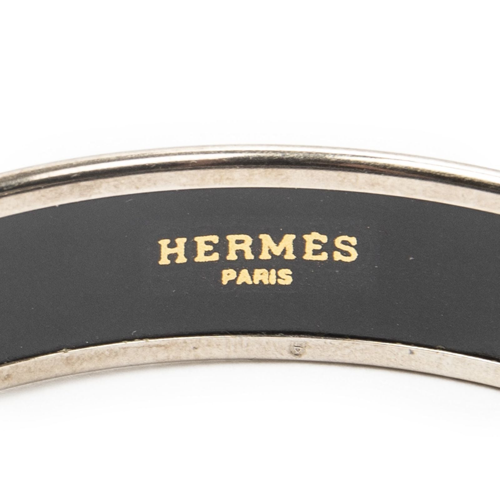 Hermes Enamel Bangle Lilacsilver Plating Bracelet — view 4