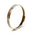 Hermes Enamel Bangle Blue Plating Bracelet
