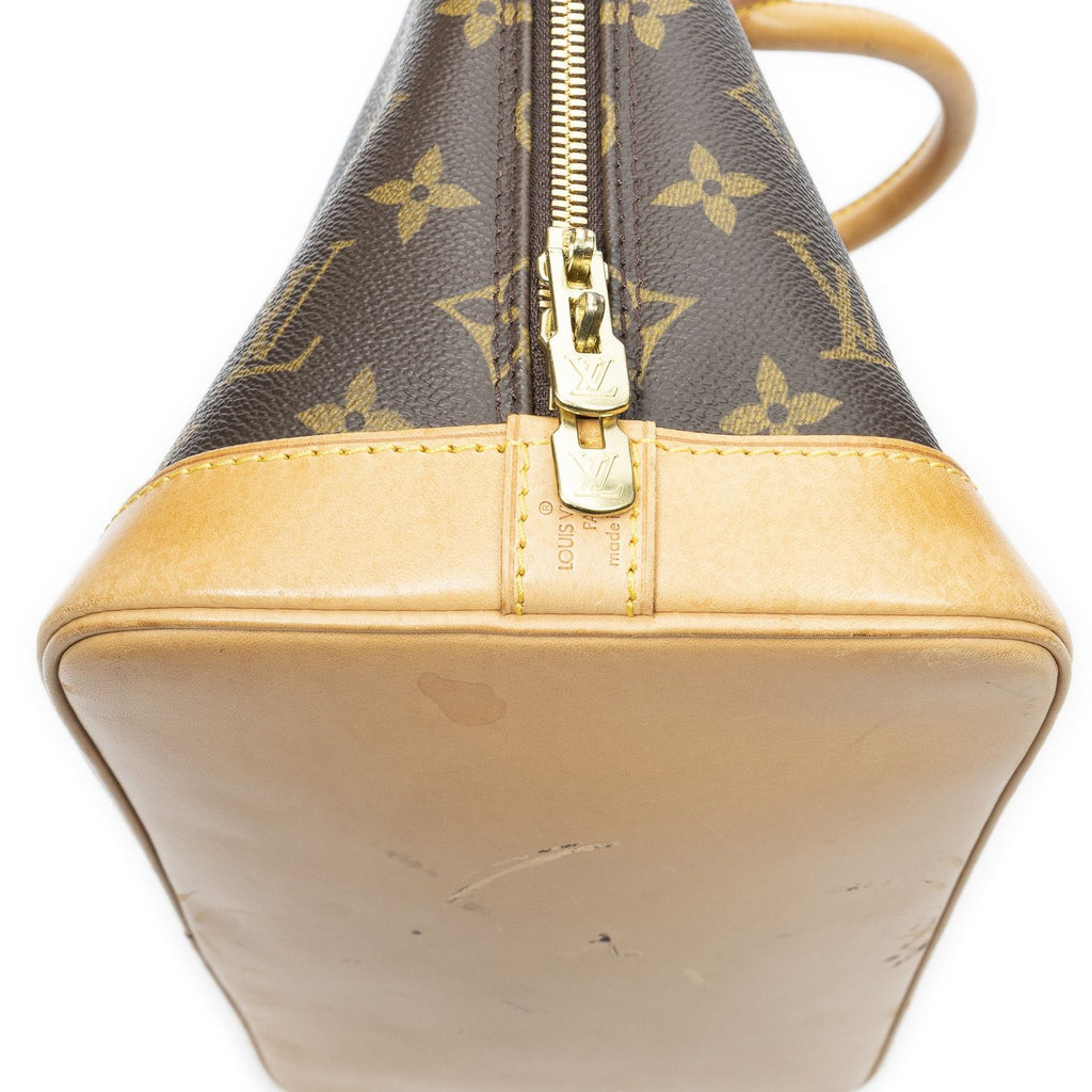 Louis Vuitton Alma Brown Monogram Canvas Handbag — view 8