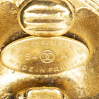 Chanel CC Logo Round Clip Type Earrings Gold Plated — view 3