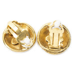 Chanel CC Logo Round Clip Type Earrings Gold Plated — view 2