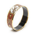 Hermes Enamel Bangle Red Plating Bracelet