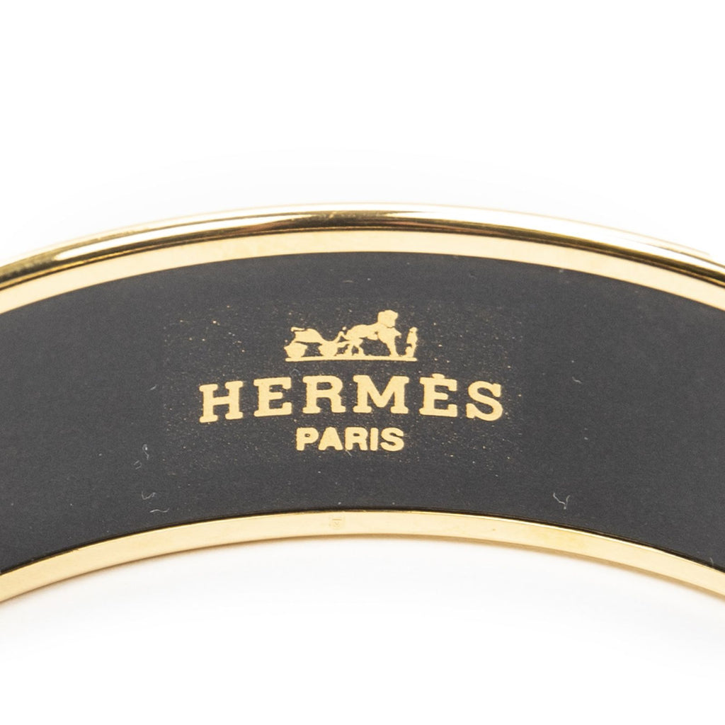 Hermes Enamel Bangle Red Plating Bracelet — view 4