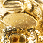 Chanel CC Logo Round Clip Type Earrings Gold Plated — view 3