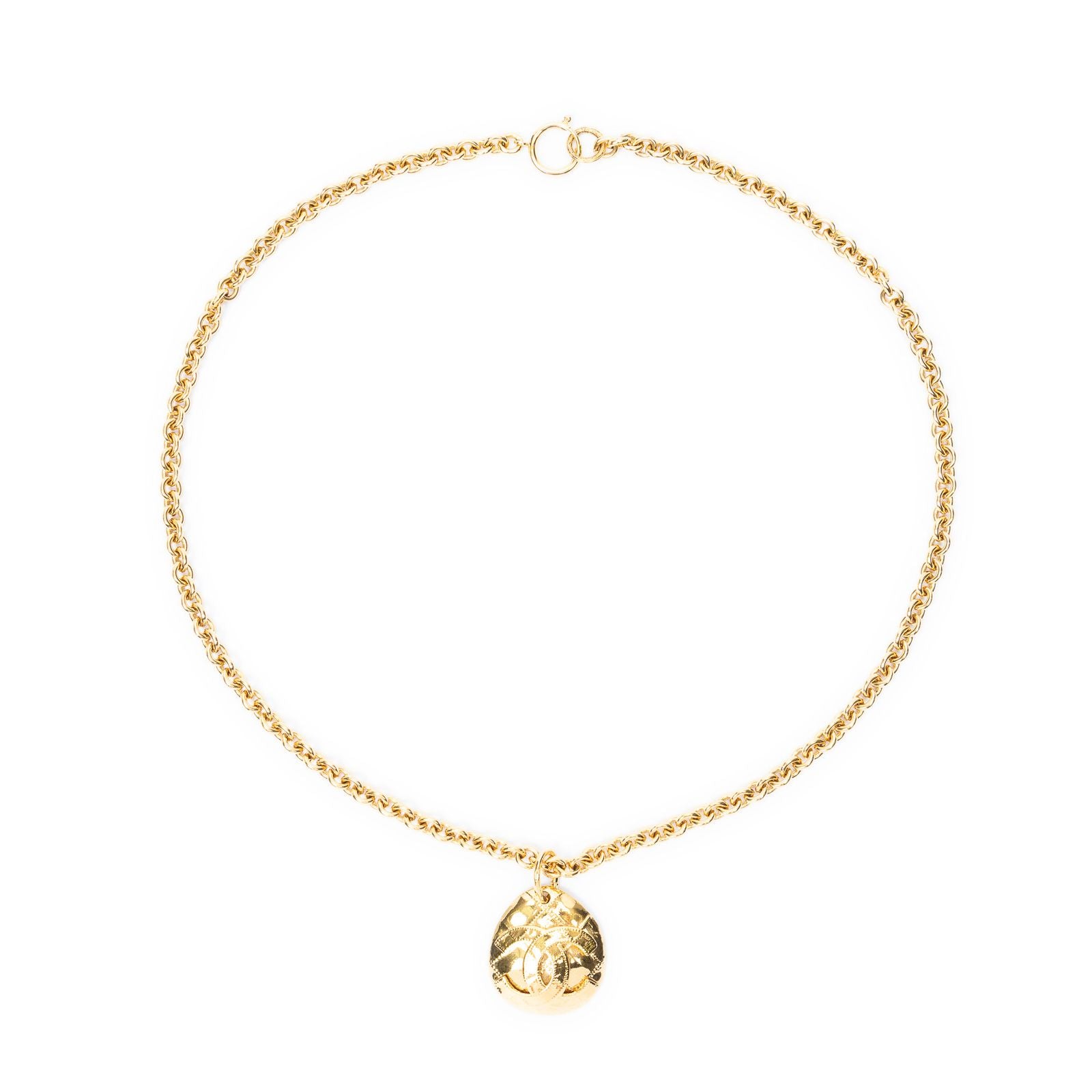 Chanel CC Oval Pendant