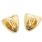 Chanel CC Rectangular Clip on Earrings Gold Plated — view 2