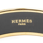 Hermes Enamel Bangle Yellow Plating Bracelet — view 4