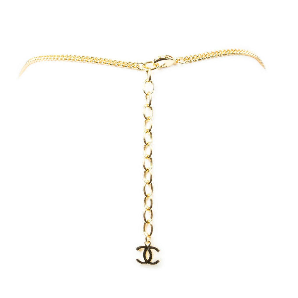 Chanel CC Faux Pearl African Map Pendant — view 3