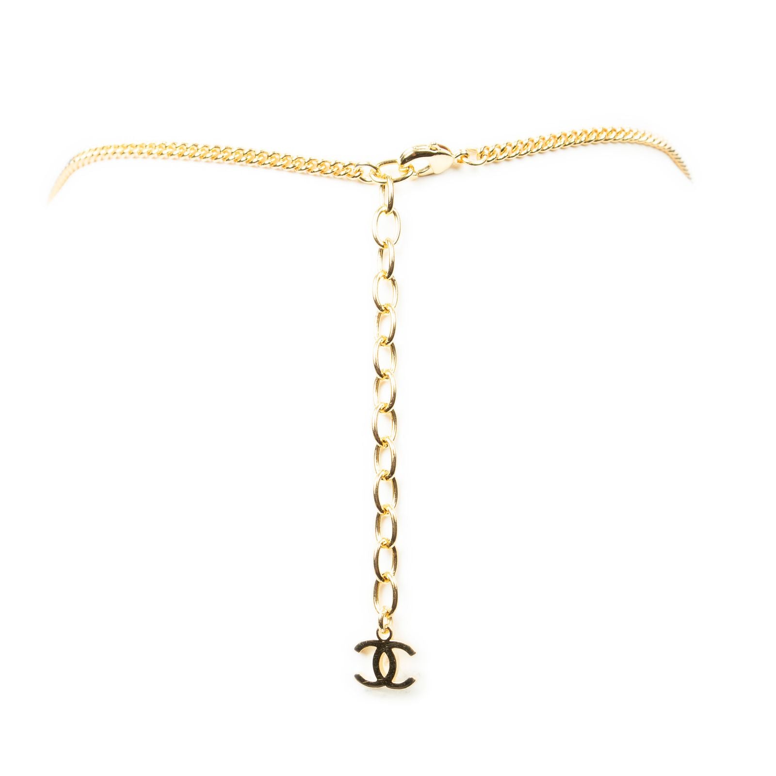 Chanel CC Faux Pearl African Map Pendant — view 3