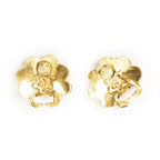 Chanel CC Logo Clip Type Earrings Gold Plated — view 3