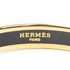 Hermes Enamel Bangle Blue Plating Bracelet — view 4