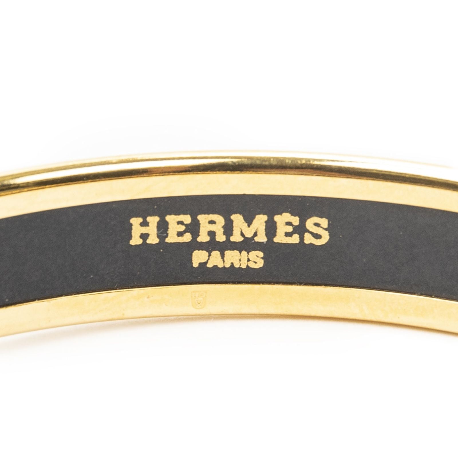 Hermes Enamel Bangle Blue Plating Bracelet — view 4