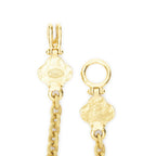 Chanel CC Logo Clover Pendant Chain Necklace Gold Plated — view 4