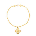 Chanel CC Logo Clover Pendant Chain Necklace Gold Plated