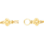 Chanel CC Logo Clover Pendant Chain Necklace Gold Plated — view 3