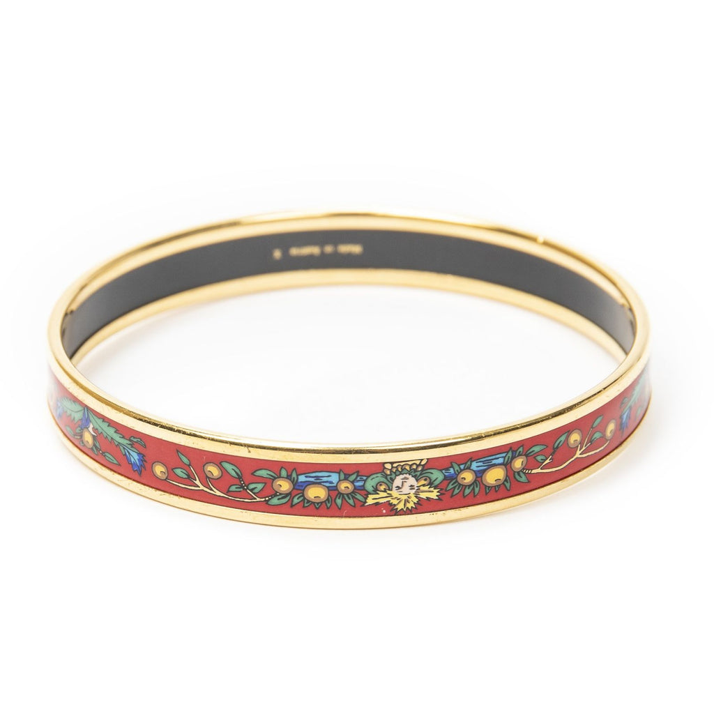 Hermes Enamel Bangle Red Plating Bracelet — view 3