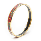 Hermes Enamel Bangle Red Plating Bracelet