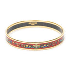Hermes Enamel Bangle Red Plating Bracelet — view 2