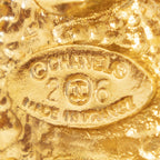 Chanel CC Logo Round Clip Type Earrings Gold Plated — view 3
