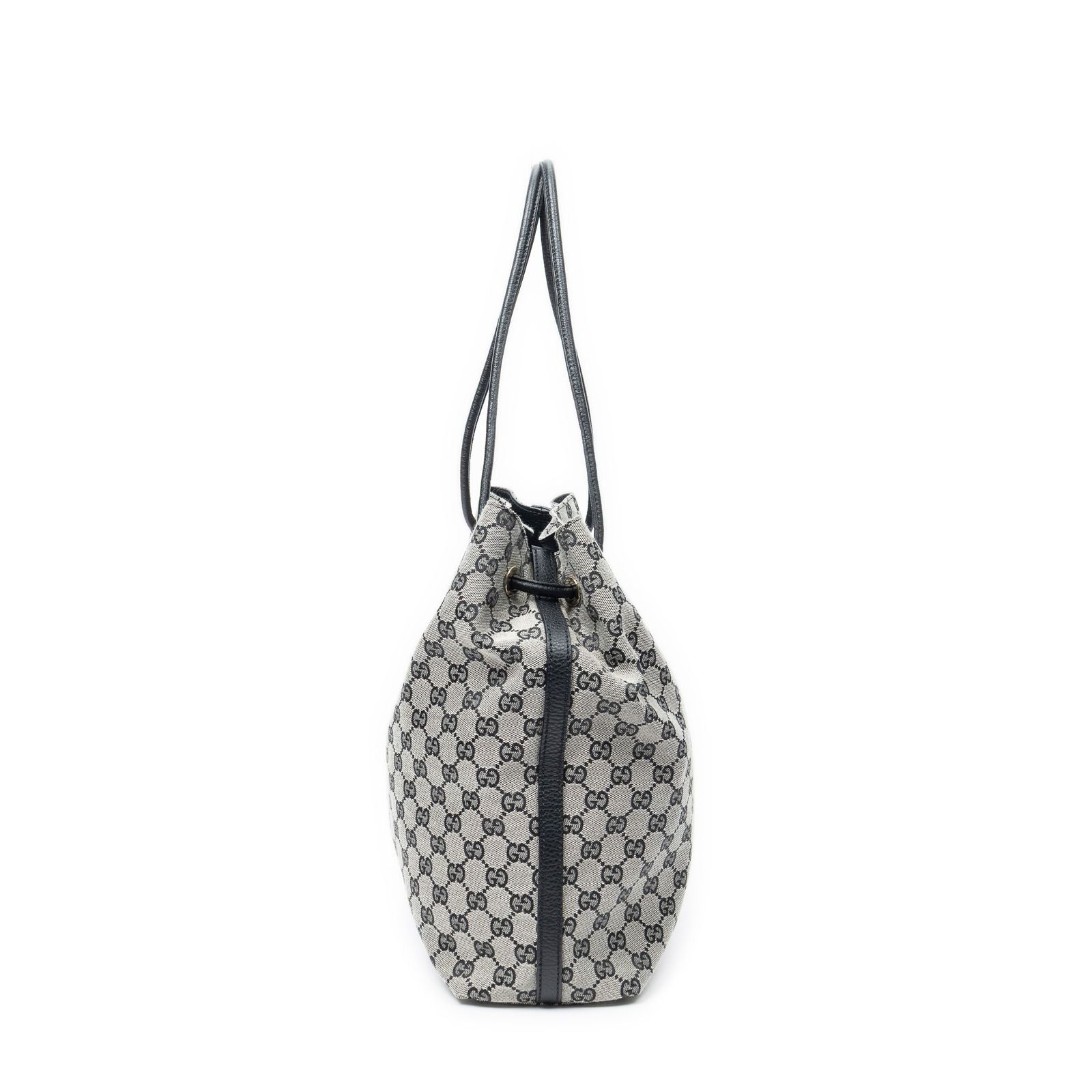 Gucci Tote Gray Black GG Canvas — view 3