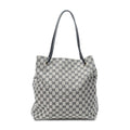 Gucci Tote Gray Black GG Canvas