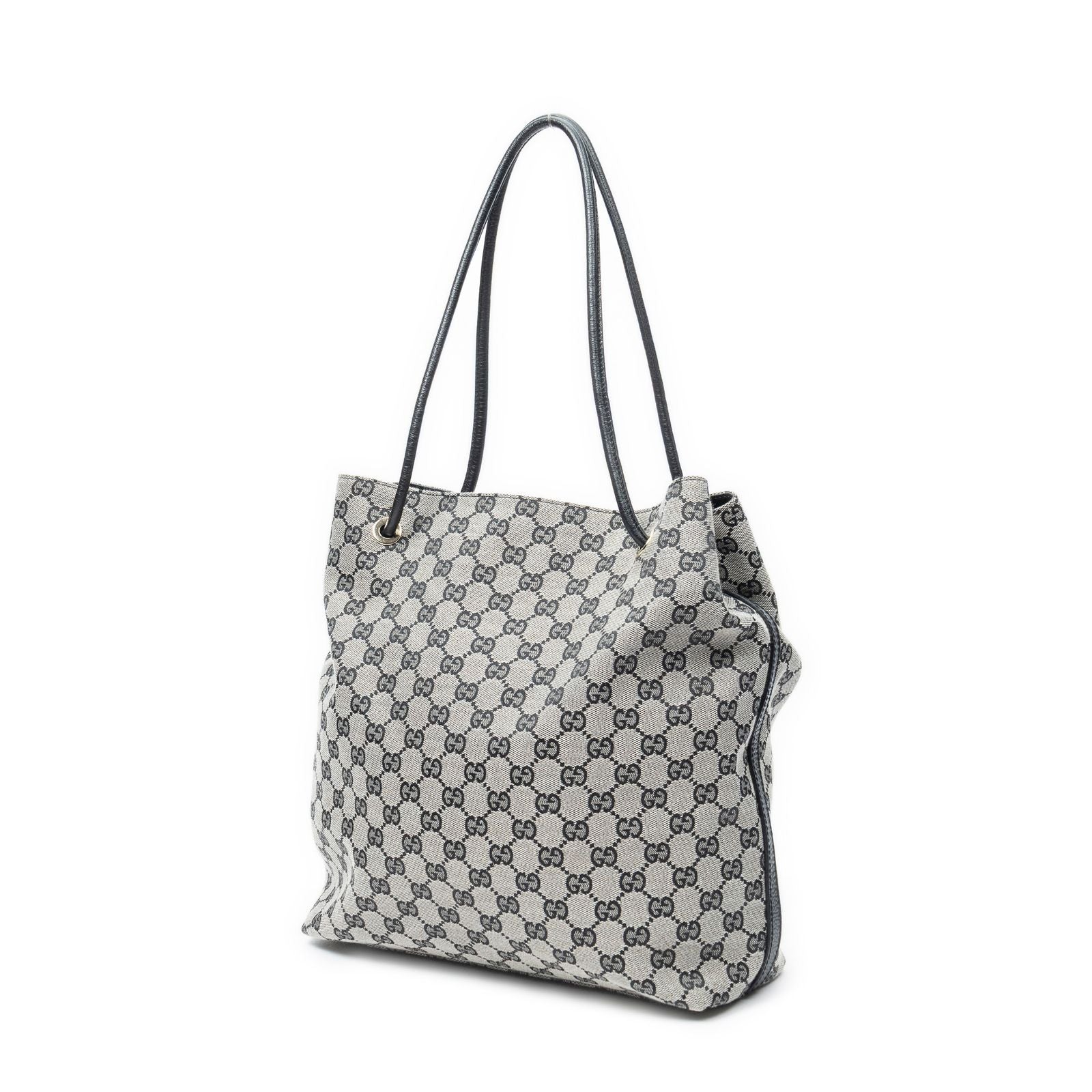 Gucci Tote Gray Black GG Canvas — view 2
