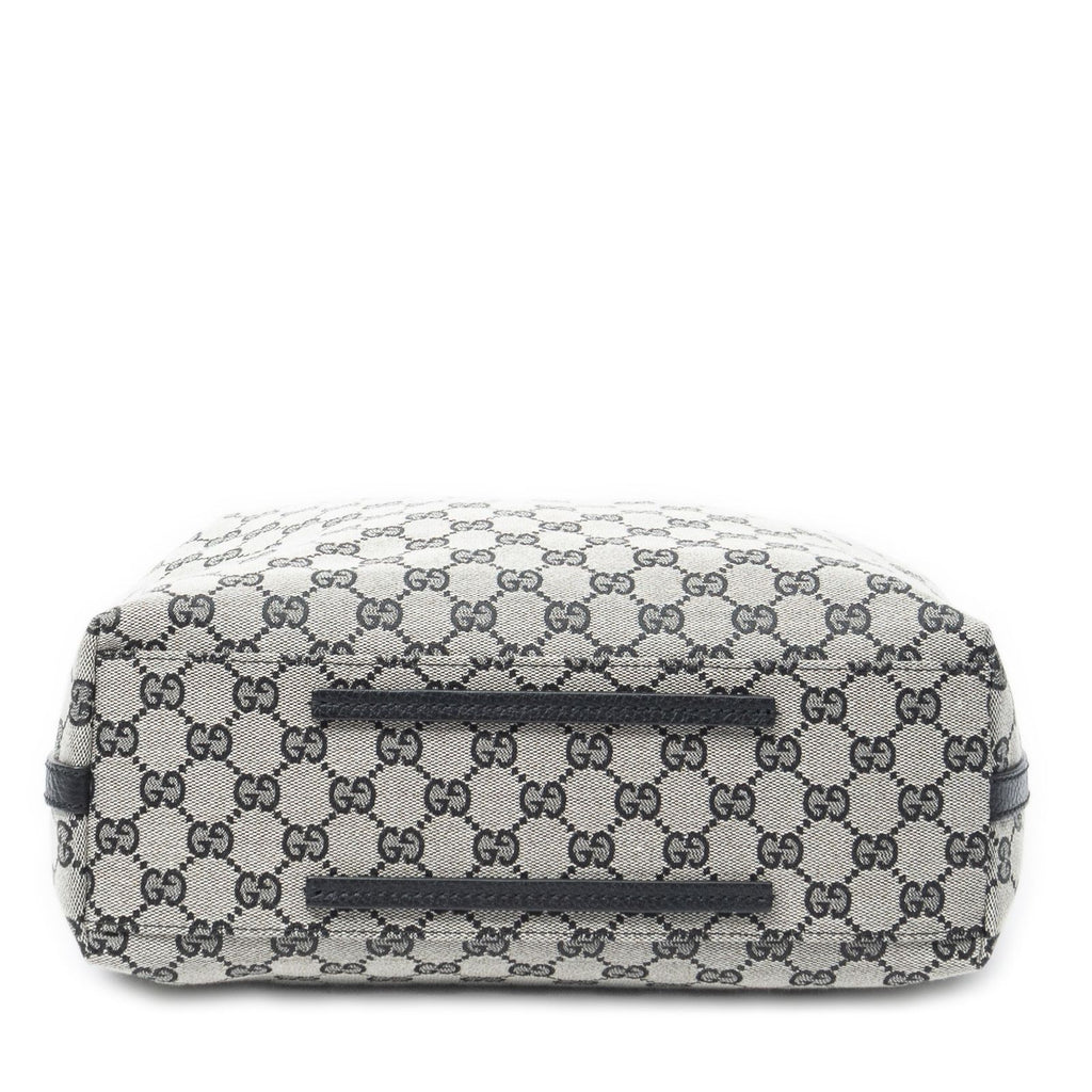 Gucci Tote Gray Black GG Canvas — view 6