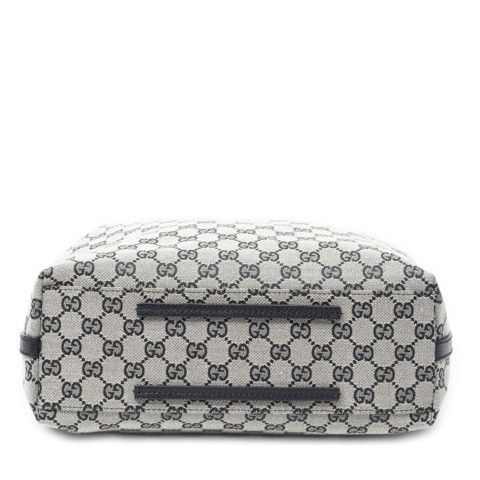Gucci Tote Gray Black GG Canvas — view 6