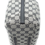 Gucci Tote Gray Black GG Canvas — view 8