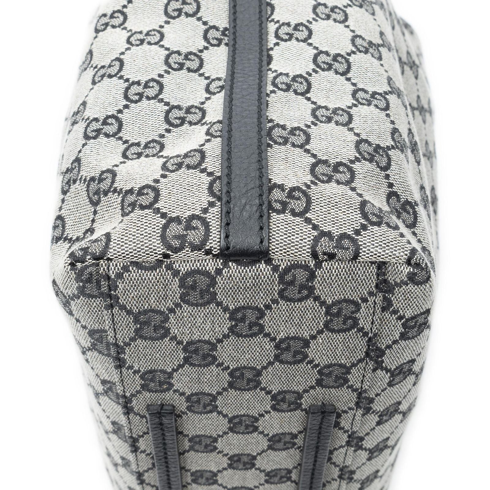 Gucci Tote Gray Black GG Canvas — view 8