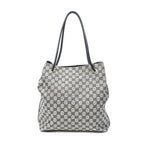 Gucci Tote Gray Black GG Canvas — view 5