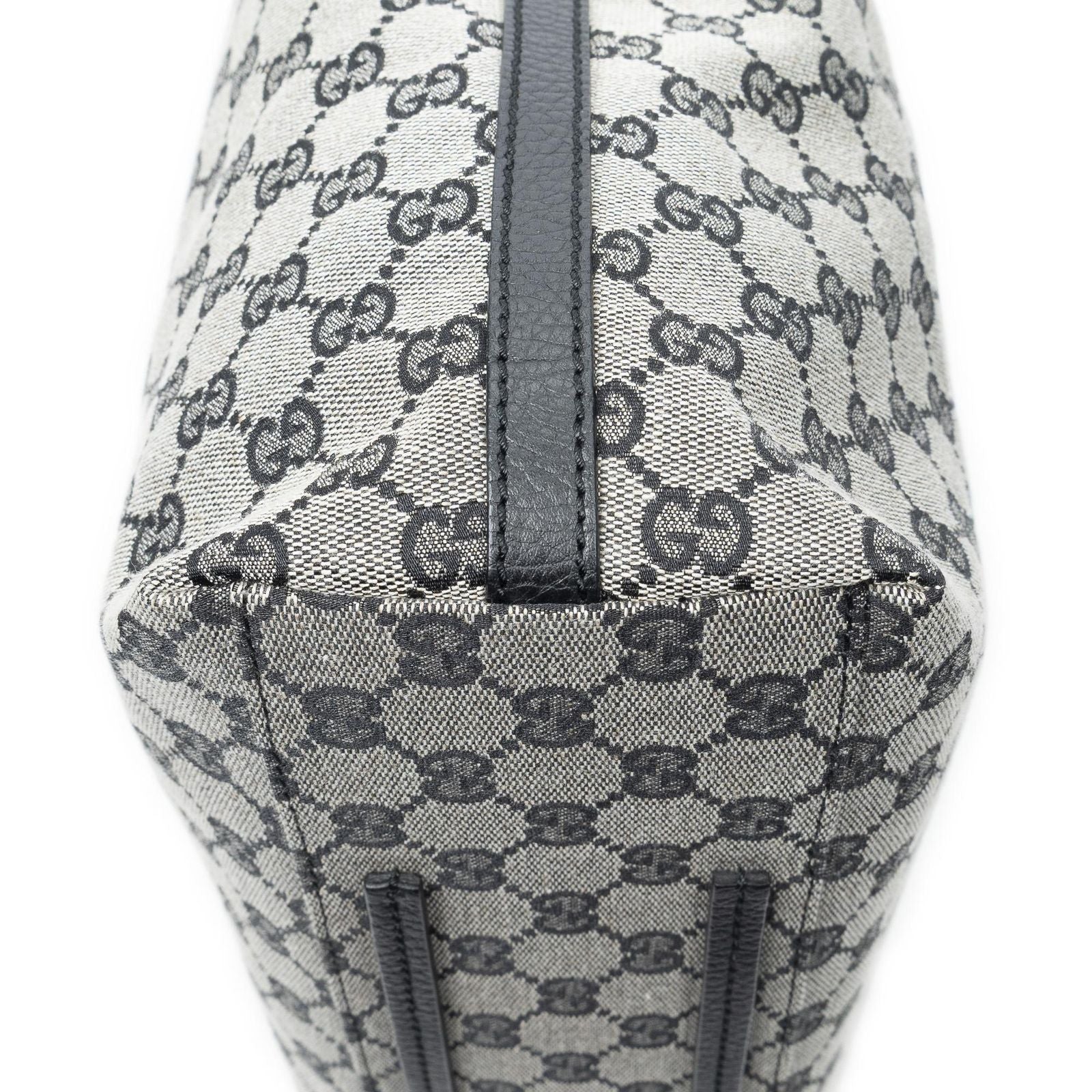 Gucci Tote Gray Black GG Canvas — view 7