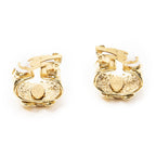 Chanel CC Oval Clip on Earrings Gold Plated — view 2