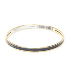 Hermes Enamel Bangle Navy Plating Bracelet — view 2